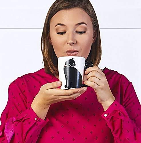 Cute Cat Shaped White Ceramic Coffee Mug