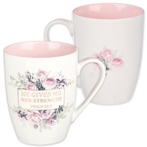 Inspirational Pink Rose Coffee Mug for Women