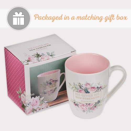 Inspirational Pink Rose Coffee Mug for Women