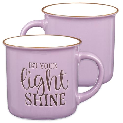 Lavender Camp Style Scripture Coffee Mug 13 oz