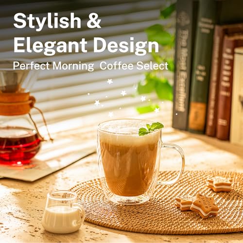 Sweese Double Wall Glass Coffee Mugs Set of 2