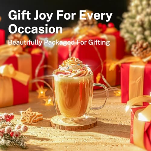 Sweese Double Wall Glass Coffee Mugs Set of 2