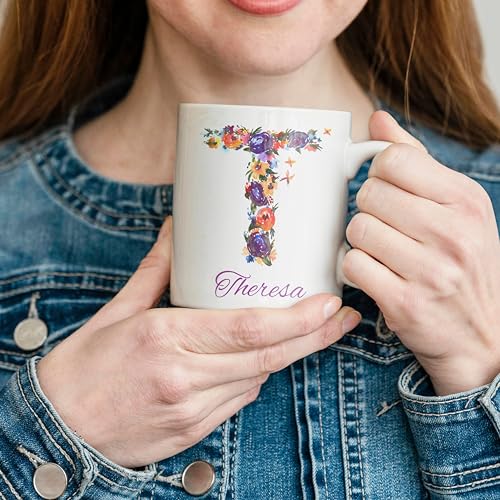 Personalized Ceramic Coffee Mugs with Monogram