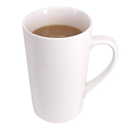 Belinlen 16 Oz White Ceramic Coffee Mugs (2 Pack)