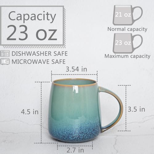 Bosmarlin Large Ceramic Coffee Mug, 652 ml