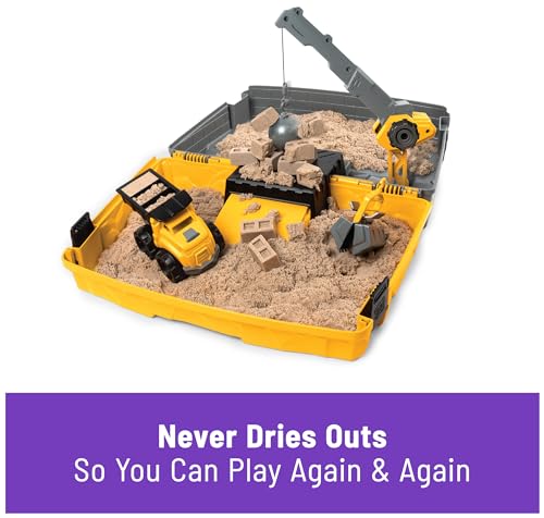 Kinetic Sand Construction Site Sandbox with Toy Truck