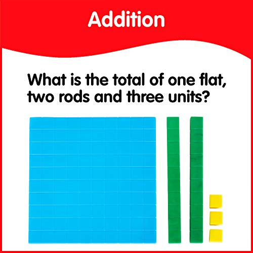 Four Color Base Ten Set for Kids - 121 Pieces