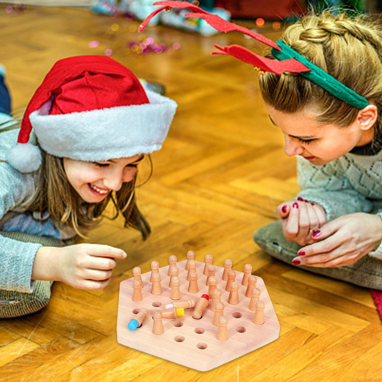 Wooden Memory Chess Game for Kids Ages 3-4
