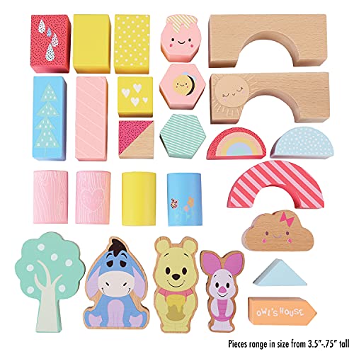 Disney Winnie the Pooh Wooden Block Set, 26 Pieces