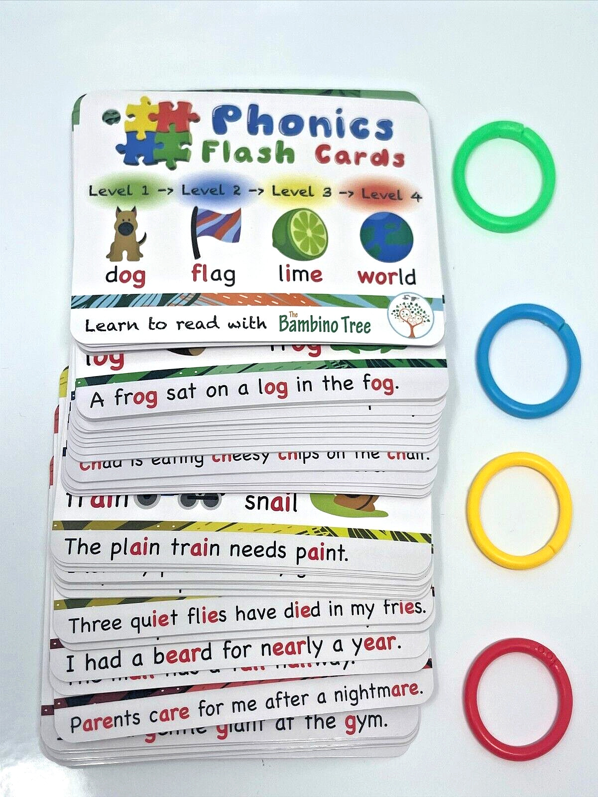 Bambino Tree Phonics Flash Cards for Reading