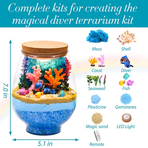 Light-Up Mermaid Terrarium Craft Kit for Kids