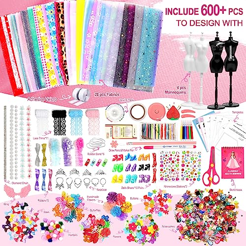 600+PCS Fashion Design Kit for Creative Kids