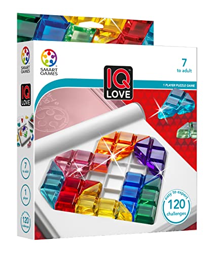 SmartGames IQ Love Travel Puzzle with 120 Challenges