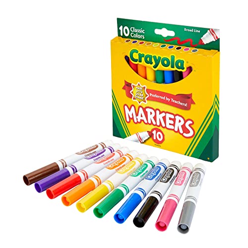 Crayola 10-Pack Classic Broad Line Markers