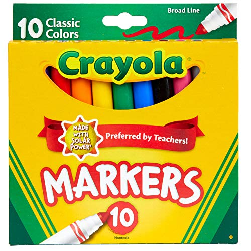 Crayola 10-Pack Classic Broad Line Markers