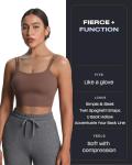 Aoxjox Backless Crop Tank Sports Bra for Yoga