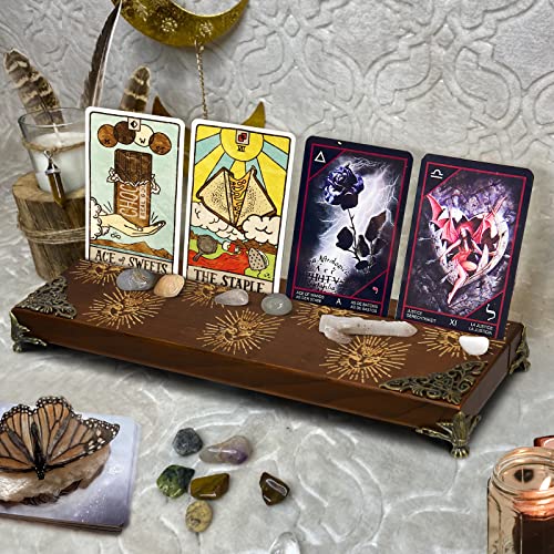 Wooden Tarot Card Holder and Display Stand
