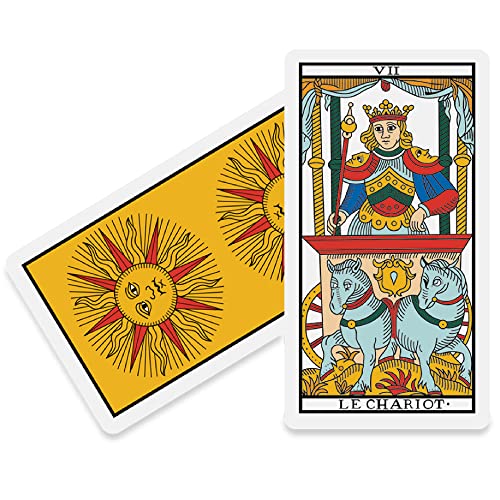 Tarot of Marseille Deck - 78 Colorful Cards