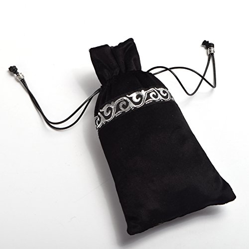 Blessume Black Tarot Pouch with Drawstring Closure