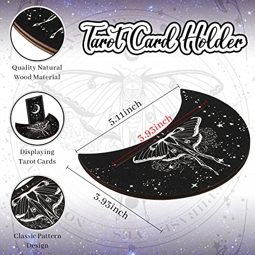 4-Piece Wooden Tarot Card Holder Set