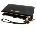 Michael Kors Saffiano Leather Double Zip Wristlet