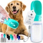 SiRee Portable Dog Water Bottle – 19oz Blue