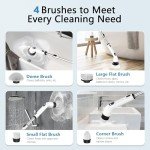 TUYU Cordless Electric Bathroom Scrubber with Display