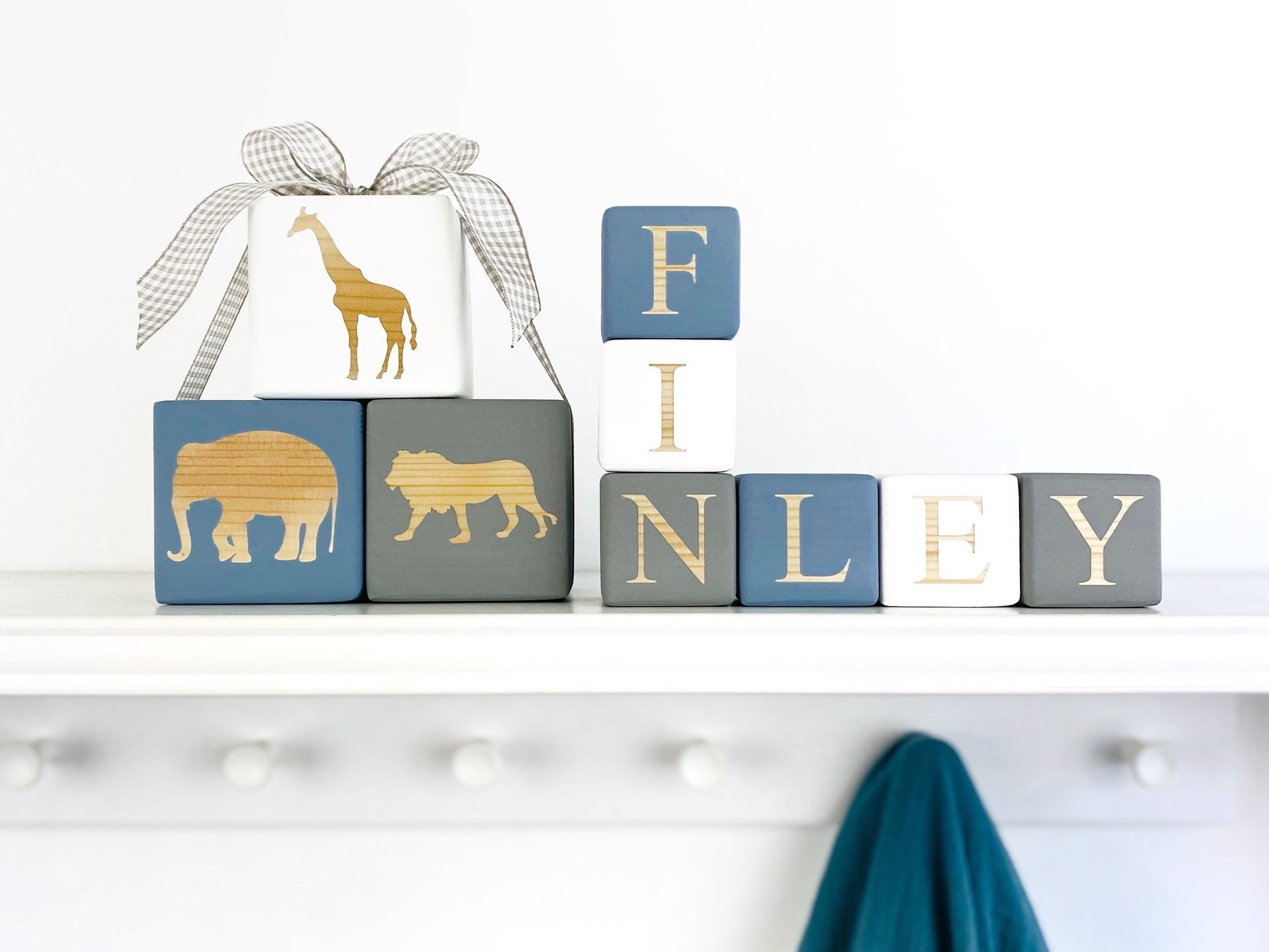 Jungle Safari Animal Building Blocks for Nursery