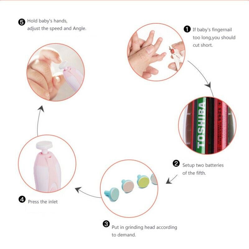 Electric Baby Nail File and Clipper Set