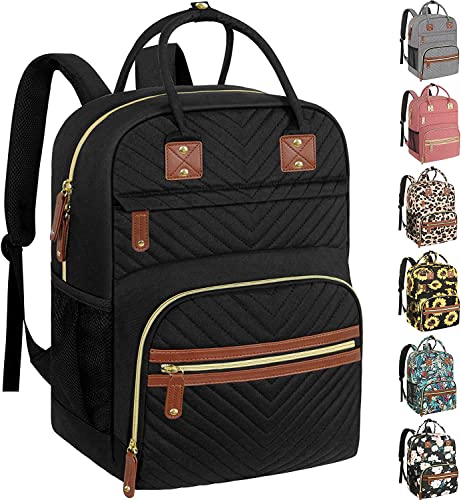 Large Capacity Black Diaper Bag Backpack