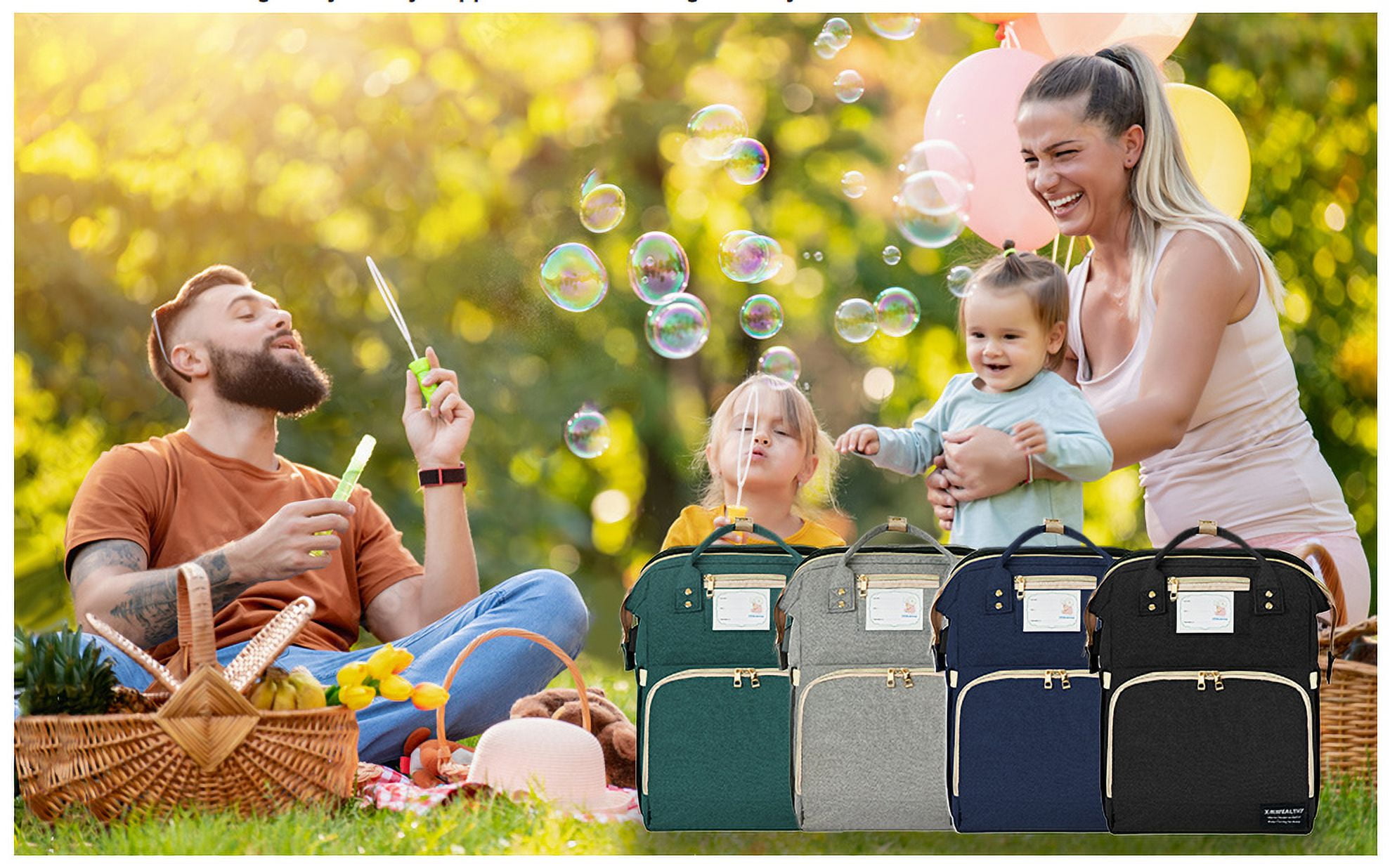 WiseWater Diaper Bag Backpack with Changing Station