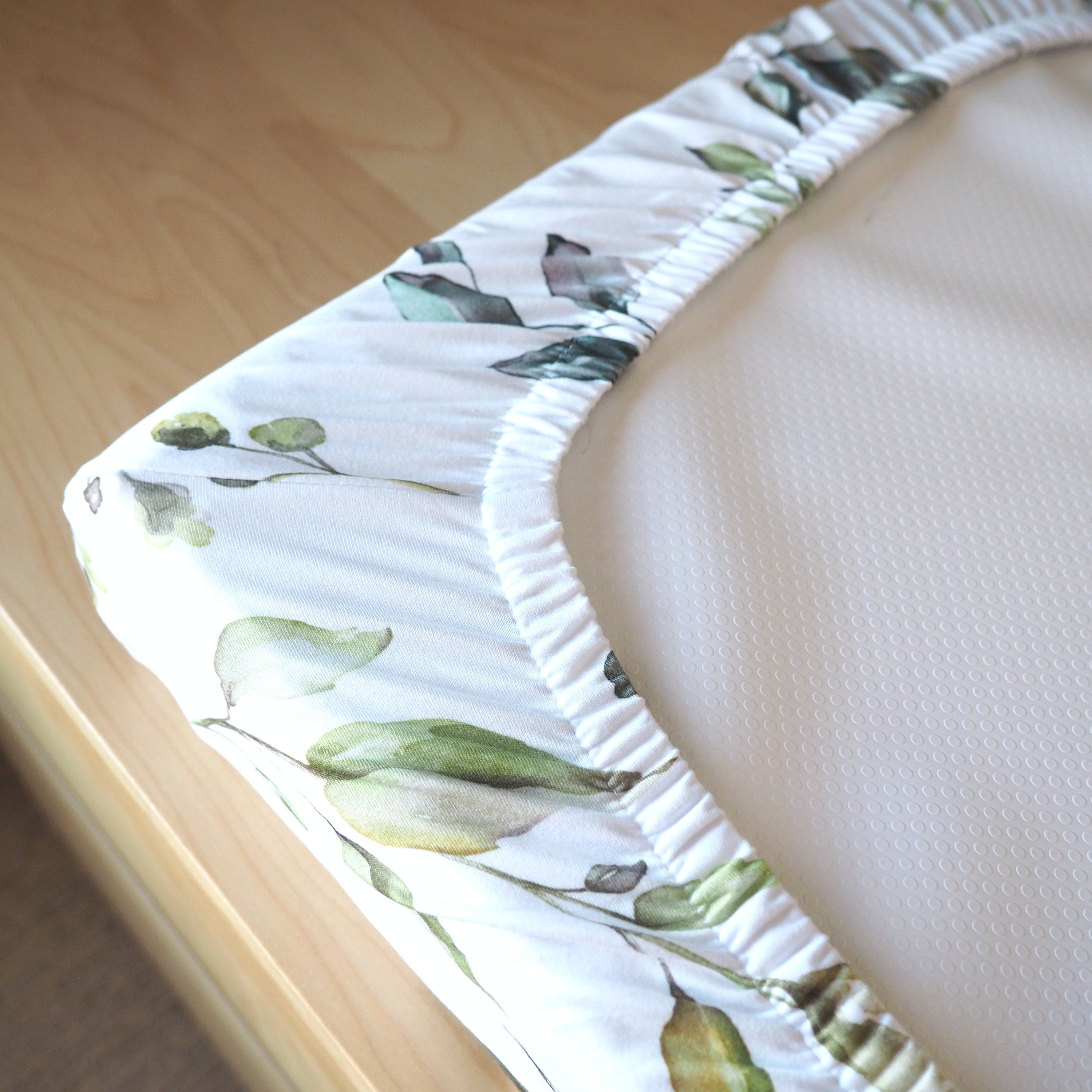 Soft Eucalyptus Changing Pad Cover for Nursery