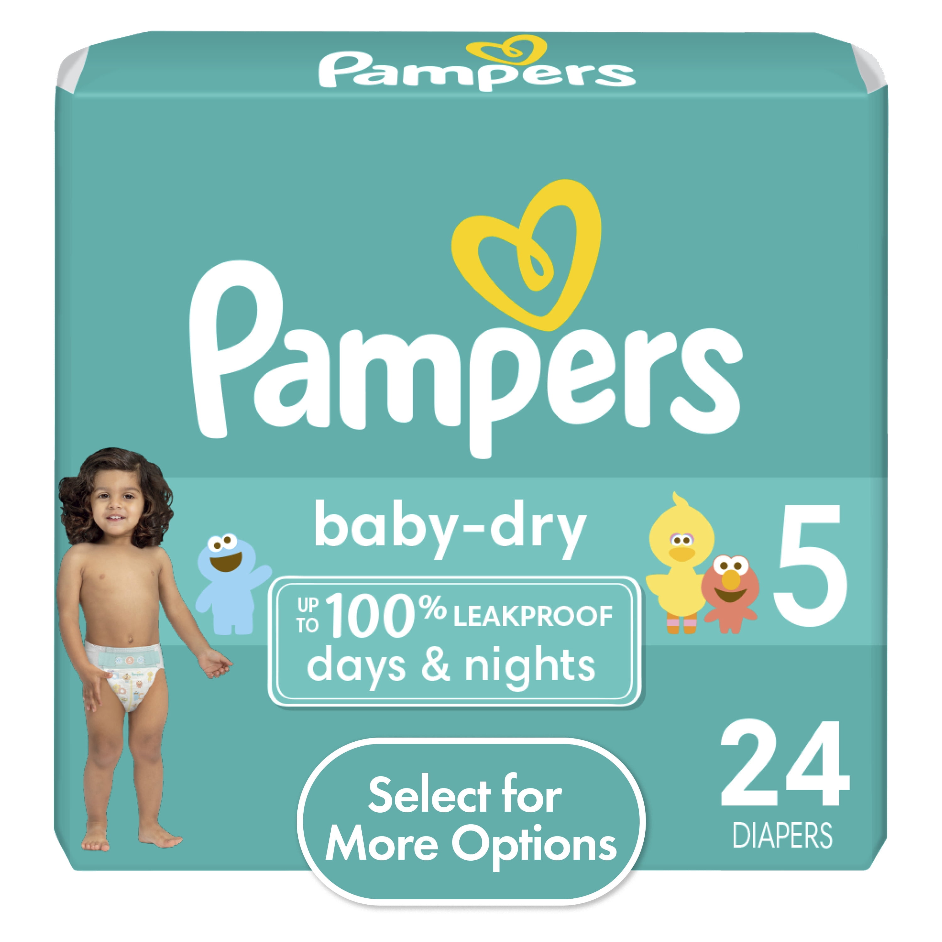 Pampers Baby Dry Size 5 Diapers, 24 Pack