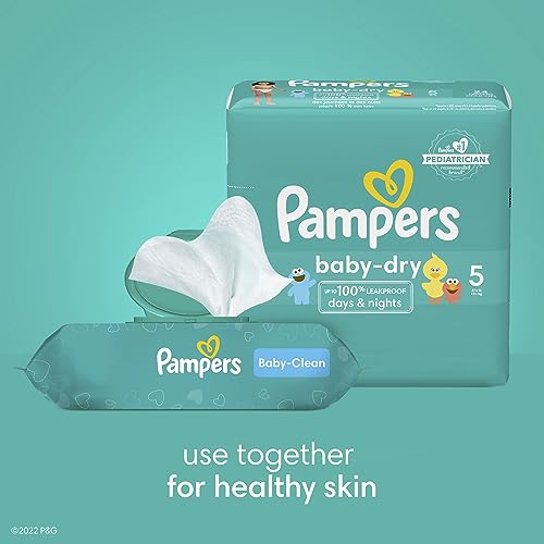 Pampers Baby-Dry Size 1 Disposable Diapers, 120 Count