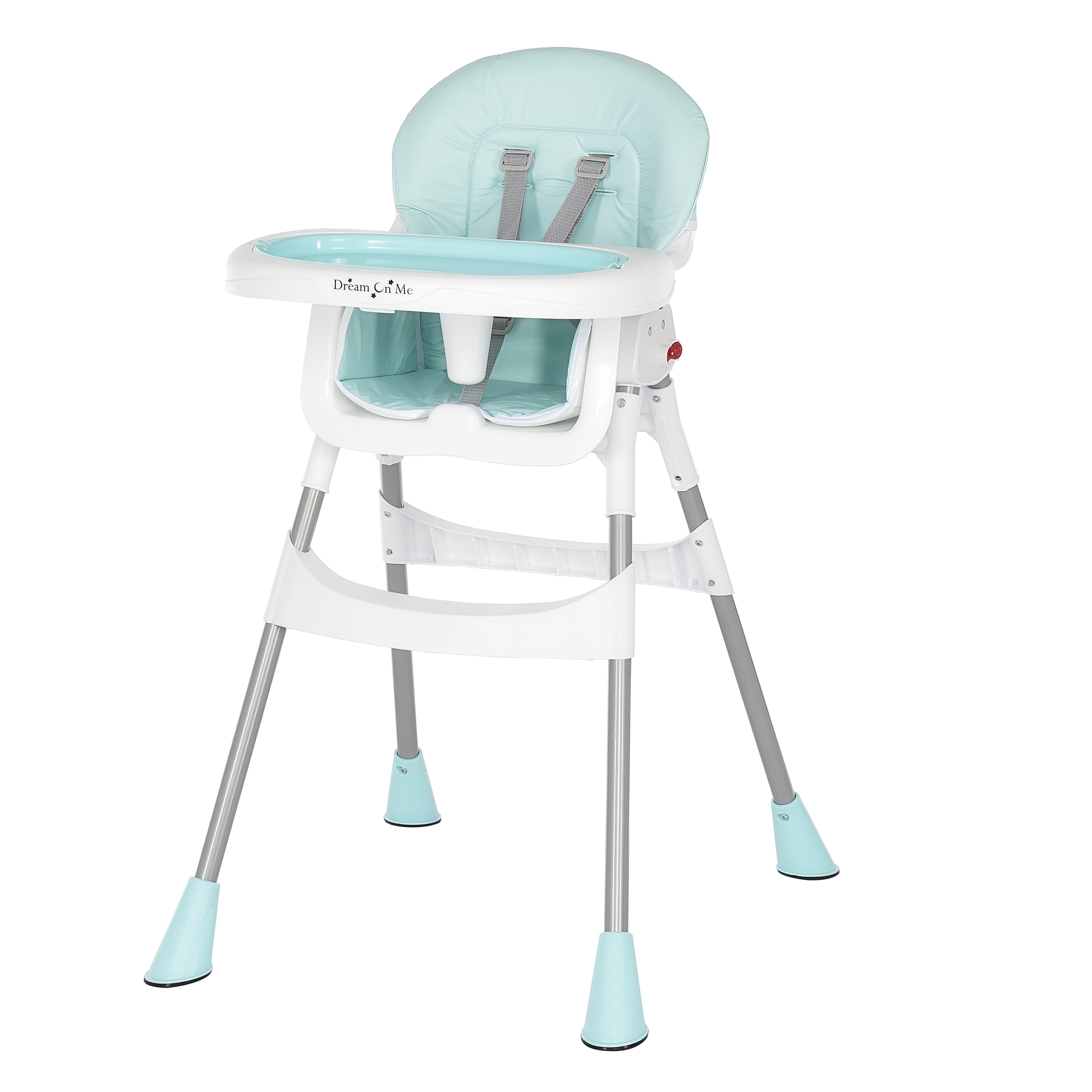 Dream On Me 2-in-1 Portable High Chair, Aqua