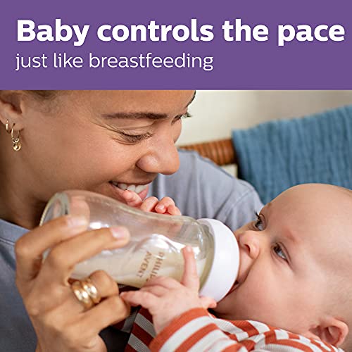 Philips AVENT 8oz Glass Baby Bottles, 4-pack