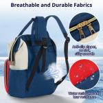 Multifunctional Diaper Bag Backpack with Insulated Pockets