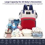 Multifunctional Diaper Bag Backpack with Insulated Pockets