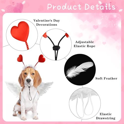 Valentine's Heart Costume Set for Medium to Large Dogs