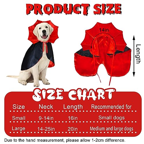 Vampire Cape Costume for Dogs - Halloween Fun