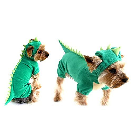 NACOCO Green Dinosaur Costume for Medium & Large Dogs