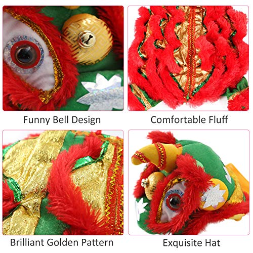 Cute Lion Dance Costume for Dogs and Cats