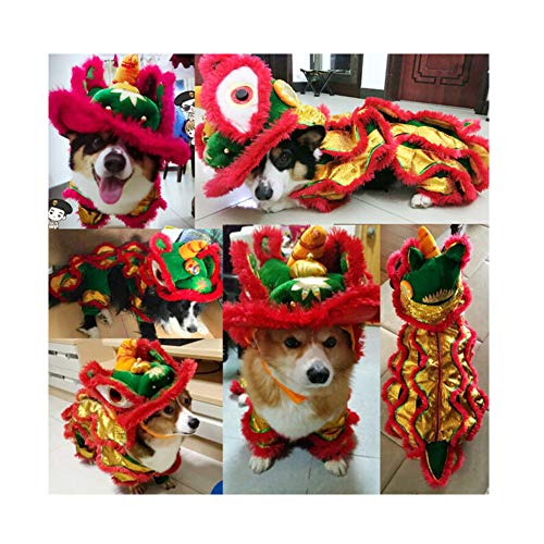 Cute Lion Dance Costume for Dogs and Cats