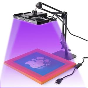 Caydo 60W LED Exposure Unit for Screen Printing, UV Screen Printing Light with Retractable and Adjustable Stand for Screen Printing, Cyanotypes and Resin
