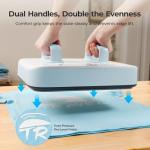 HTVRONT Heat Press Machine for T Shirts - Portable 12X10 Heat Press with Pressure Display, Heats Up Fast & Evenly H10 Heat Press Machines for HTV, Sublimation, Heat Transfer Projects