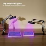 Caydo 60W LED Exposure Unit for Screen Printing, UV Screen Printing Light with Retractable and Adjustable Stand for Screen Printing, Cyanotypes and Resin