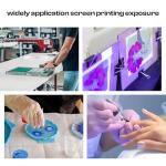 Caydo 60W LED Exposure Unit for Screen Printing, UV Screen Printing Light with Retractable and Adjustable Stand for Screen Printing, Cyanotypes and Resin