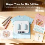 HTVRONT Heat Press Machine for T Shirts - Portable 12X10 Heat Press with Pressure Display, Heats Up Fast & Evenly H10 Heat Press Machines for HTV, Sublimation, Heat Transfer Projects