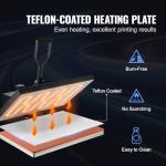 VEVOR Heat Press 16x24, 1700W Power Heat Press Machine, Fast Heating, High Pressure Heat Press Machine for T-Shirt, Digital Industrial Sublimation Printer for Heat Transfer Vinyl, Easy to Use, Black