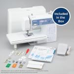 Brother XR9550 Sewing and Quilting Machine, Computerized, 165 Built-in Stitches, LCD Display, Wide Table, 8 Included Presser Feet, White